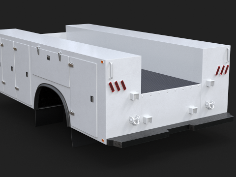 Carrosserie de camion de service PBR Modèle 3D