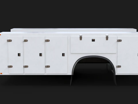 Cassone del camion di servizio PBR Modello 3D