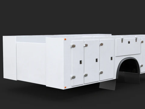 Cassone del camion di servizio PBR Modello 3D