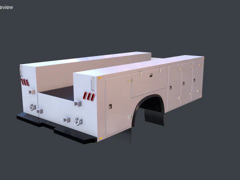 Cassone del camion di servizio PBR Modello 3D