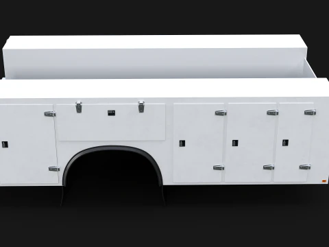 Cassone del camion di servizio PBR Modello 3D