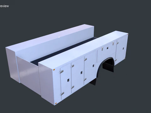 Cassone del camion di servizio PBR Modello 3D