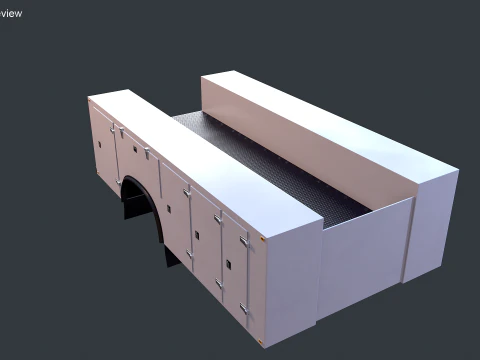 Cassone del camion di servizio PBR Modello 3D