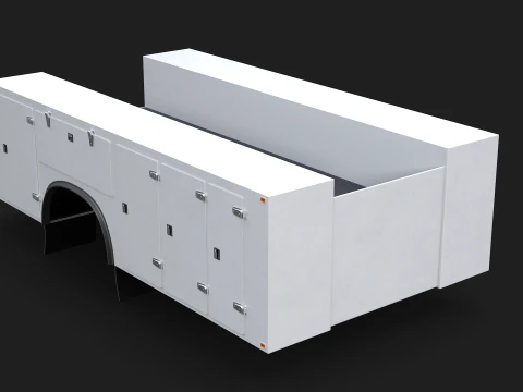 Cassone del camion di servizio PBR Modello 3D