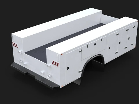 Cassone del camion di servizio PBR Modello 3D