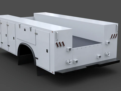 Cassone del camion di servizio PBR Modello 3D