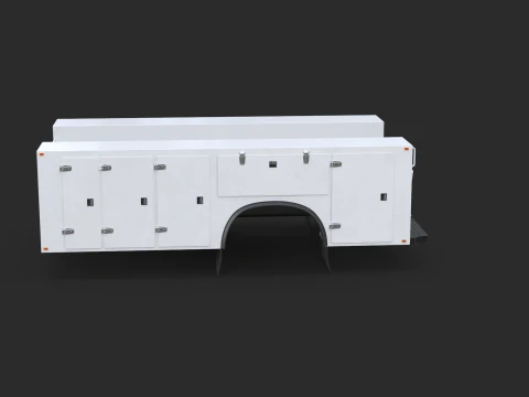 Cassone del camion di servizio PBR Modello 3D