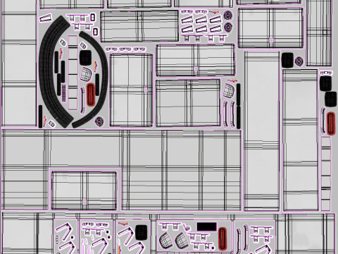 Cassone del camion di servizio PBR Modello 3D