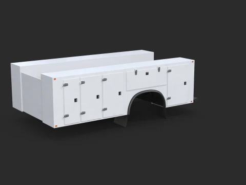 Cassone del camion di servizio PBR Modello 3D