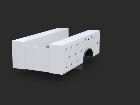 Cassone del camion di servizio PBR Modello 3D