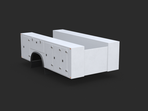 पीबीआर सर्विस ट्रक बॉडी 3D मॉडल