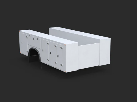 Cassone del camion di servizio PBR Modello 3D