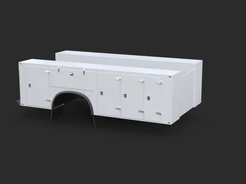 Cassone del camion di servizio PBR Modello 3D