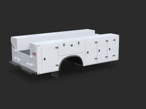 Cassone del camion di servizio PBR Modello 3D