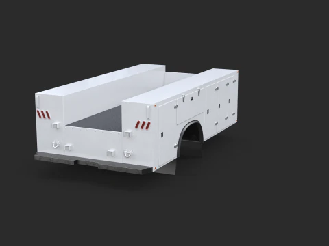 Cassone del camion di servizio PBR Modello 3D