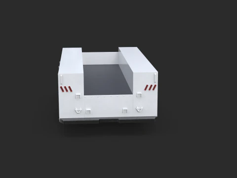 Cassone del camion di servizio PBR Modello 3D