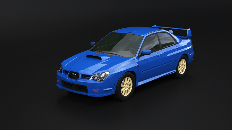 Subaru Impreza WRX STI 2007 Modelo 3D .c4d .max .obj .3ds .fbx .stl .blend