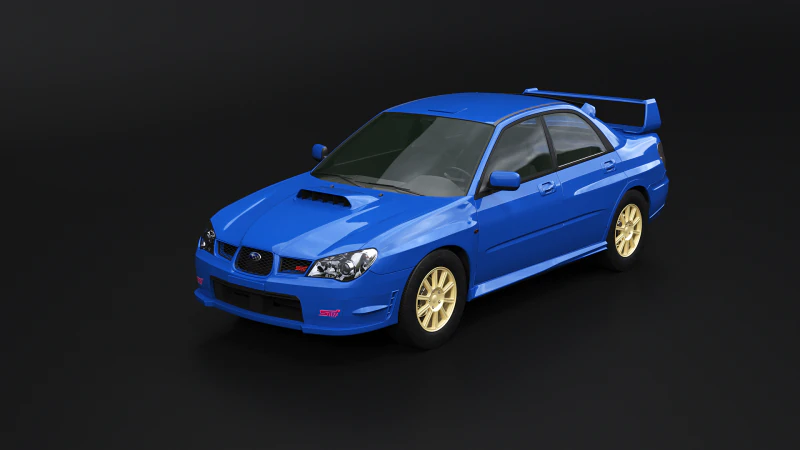 Subaru Impreza WRX STI 2007 3D Model .c4d .max .obj .3ds .fbx .stl .blend 