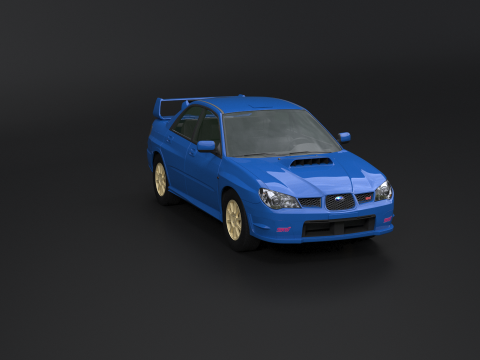 スバル インプレッサ WRX STI 2007 3Dモデル