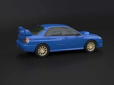 スバル インプレッサ WRX STI 2007 3Dモデル