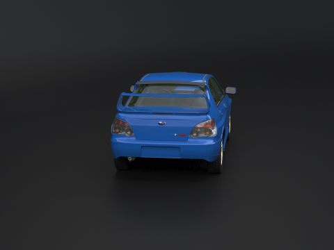 スバル インプレッサ WRX STI 2007 3Dモデル