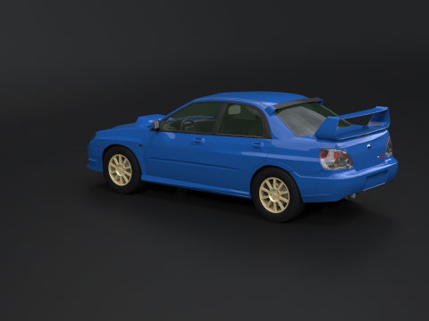 スバル インプレッサ WRX STI 2007 3Dモデル