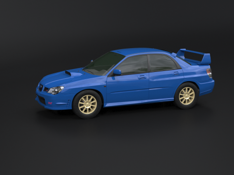 スバル インプレッサ WRX STI 2007 3Dモデル