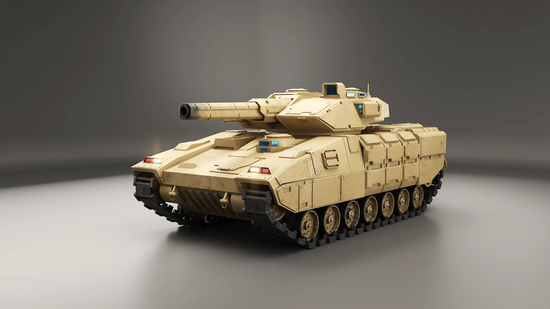 Futuristic Sci-Fi Tank Stealth Military Vehicle PBR Sand 3D Model .c4d .max .obj .3ds .fbx .stl .blend 