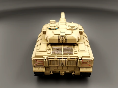 Futuristic Sci-Fi Tank Stealth Military Vehicle PBR Sand 3D Model