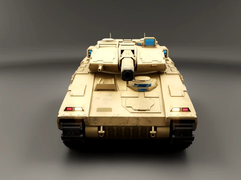 Futuristic Sci-Fi Tank Stealth Military Vehicle PBR Sand 3D Model