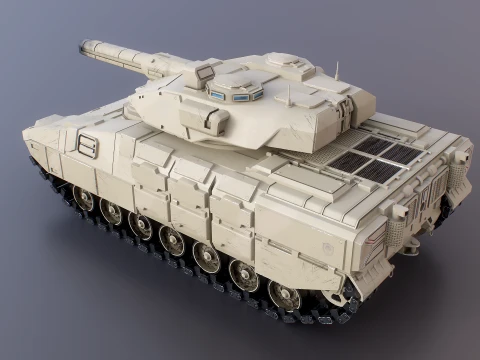Futuristic Sci-Fi Tank Stealth Military Vehicle PBR Sand 3D Model