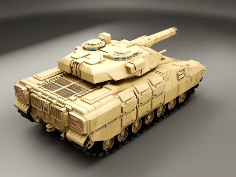Futuristic Sci-Fi Tank Stealth Military Vehicle PBR Sand 3D Model