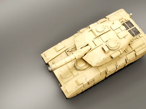 Futuristic Sci-Fi Tank Stealth Military Vehicle PBR Sand 3D Model