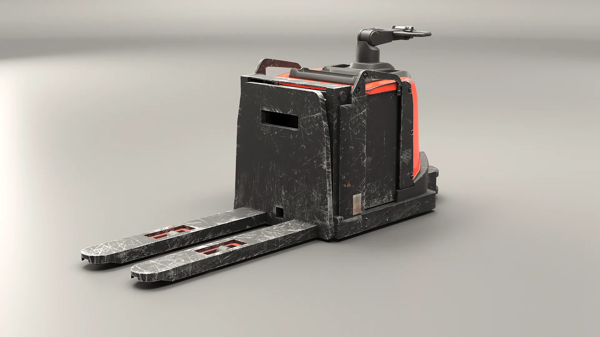 Electric Pallet Jack PBR Worn 3D Model .c4d .max .obj .3ds .fbx .stl .blend 