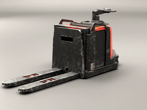 Transpaleta el&eacute;ctrica PBR desgastada Modelo 3D