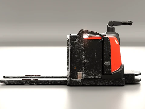 Electric Pallet Jack PBR Worn 3D Model