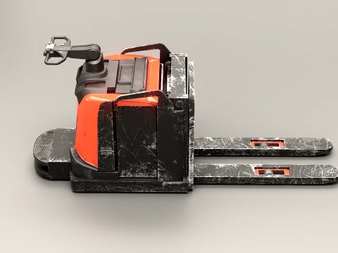 Electric Pallet Jack PBR Worn 3D Model