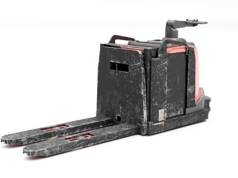 Electric Pallet Jack PBR Worn 3D Model