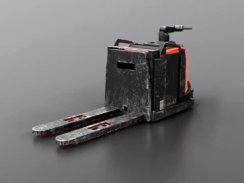 Electric Pallet Jack PBR Worn 3D Model