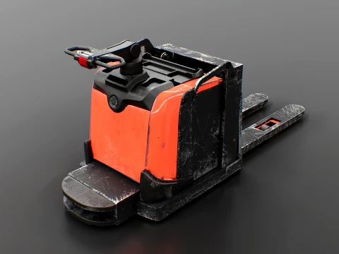 Electric Pallet Jack PBR Worn 3D Model
