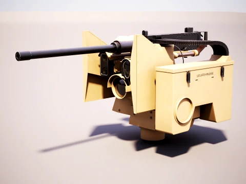Kongsberg Protector RS4 Fernwaffenstation RCWS – PBR Desert Camo 3D Modell