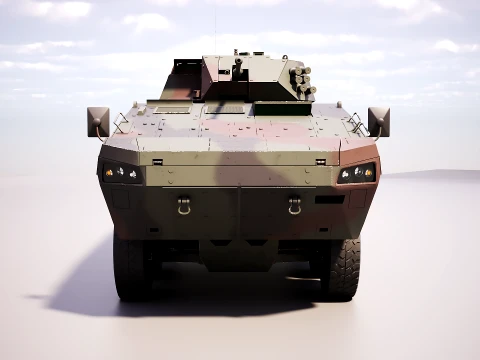 KTO Rosomak Patria AMV com torreta HITFIST 30mm verde camuflada Modelo 3D