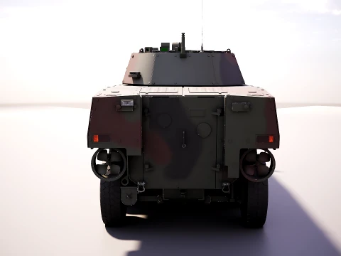 KTO Rosomak Patria AMV com torreta HITFIST 30mm verde camuflada Modelo 3D