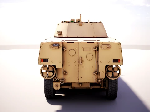 KTO Rosomak Patria AMV with HITFIST 30mm Turret Sand 3D Model