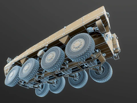 KTO Rosomak Patria AMV with HITFIST 30mm Turret Sand 3D Model