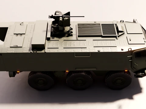 Patria XA-300 6x6 CAVS with Kongsberg RWS - PBR 3D Model