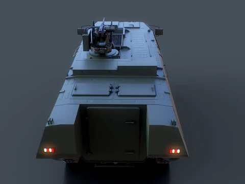 Patria XA-300 6x6 CAVS with Kongsberg RWS - PBR 3D Model