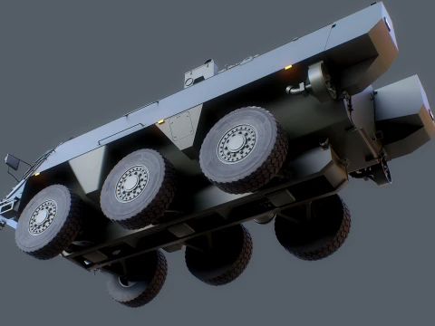 Patria XA-300 6x6 CAVS with Kongsberg RWS - PBR 3D Model