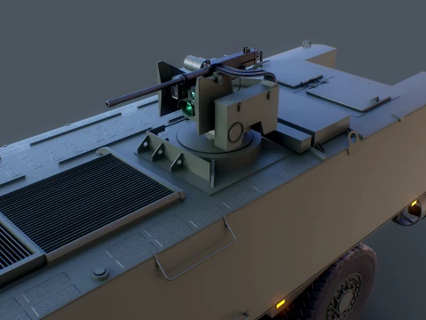 Patria XA-300 6x6 CAVS with Kongsberg RWS - PBR 3D Model