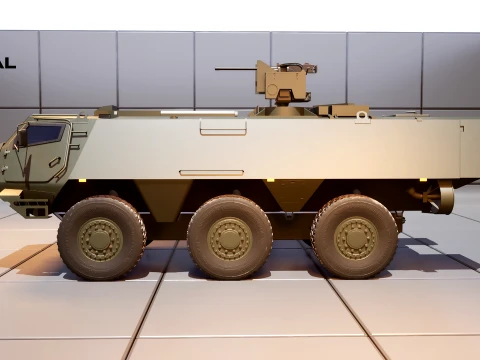 Patria XA-300 6x6 CAVS with Kongsberg RWS - PBR 3D Model